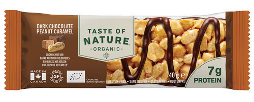 Taste of Nature Dark chocolate peanut caramel bio 40g